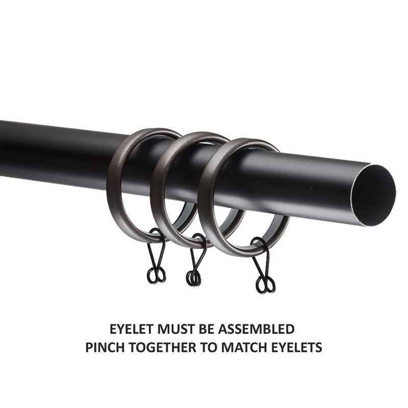 Linea Single Curtain Rod, Oil Rubbed Bronze, 3" H x 48" W x 6" D