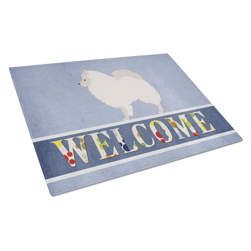 Caroline's Treasures Tempered Glass Welcome Cutting Board, German Spitz