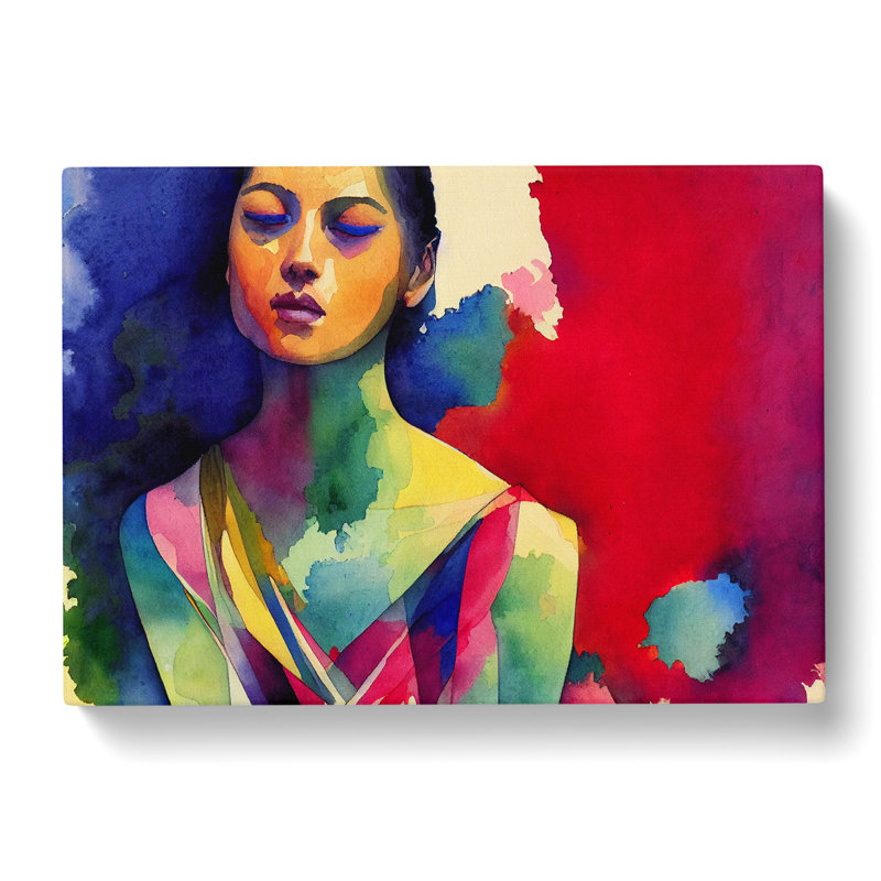 Woman Dancer Painted Vol.1 Abstract - Wrapped Canvas