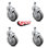 Rubber Swivel 3/8 Inch Threaded Stem Caster with Brake SCC