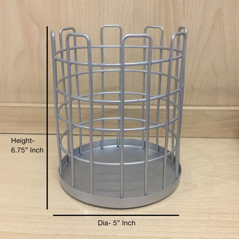 Pot à ustensiles lourd, 6,75 po x 5 po, Étain