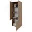 Armoire-penderie 3 portes en chêne naturel avec 4 tablettes-1871282011
