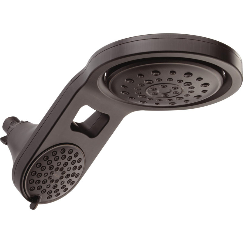 HydroRain Multi Function Adjustable Dual Shower Head, Venetian Bronze