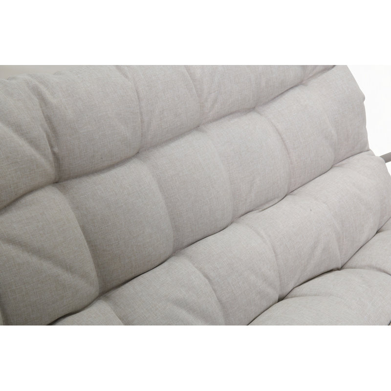 Chaise double en rotin PE de qualité supérieure avec structure en métal - Confort et durabilité ultimes pour votre patio