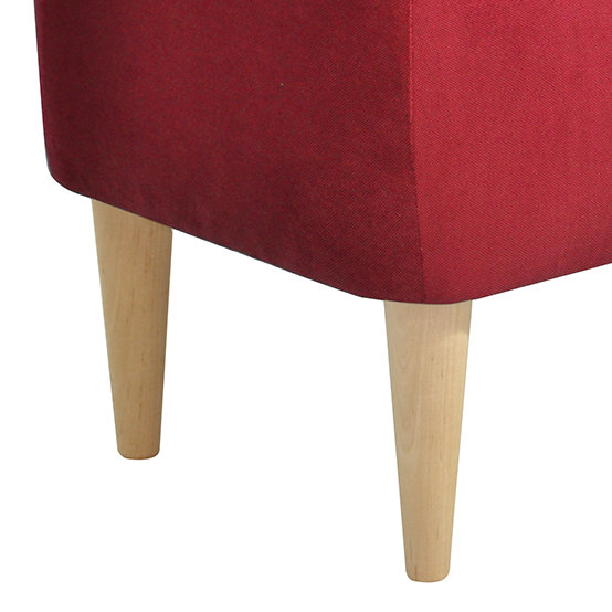 Jupi 60cm Wide Rectangle Footstool Ottoman, Red