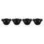 Le Creuset Enameled Cast Iron Set Of 4 Mini Round Cocottes, 1/3 Qt. Each, Matte Black