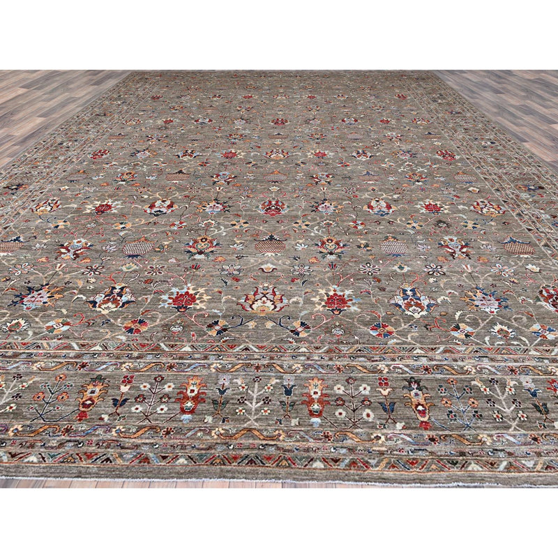 Tapis unique 14 pi 10 po x 20 pi 8 po gris