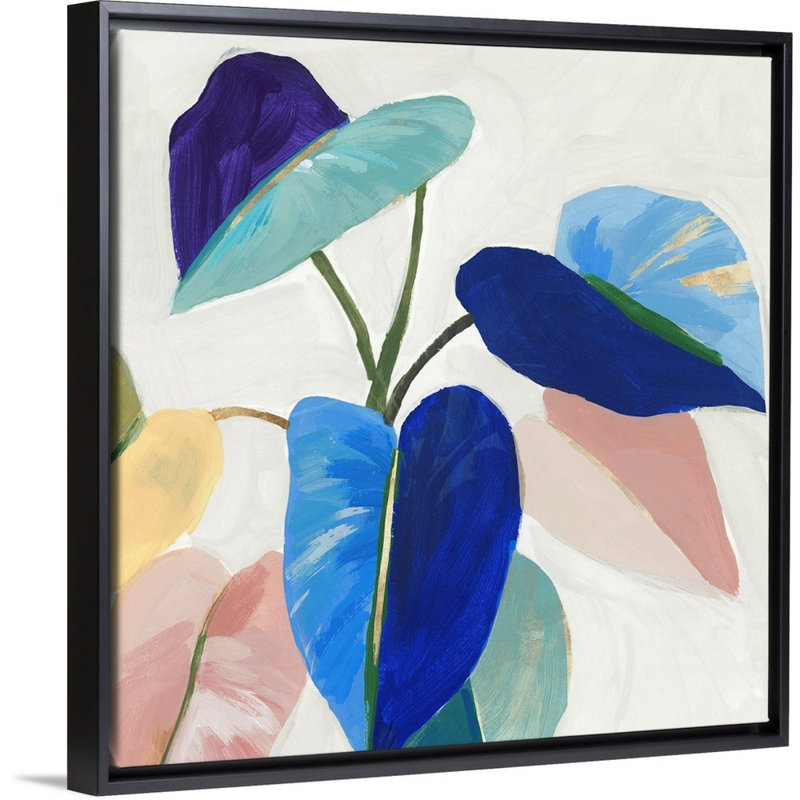 Art mural sur toile Bright Mood II, Toile avec cadre noir, H 32 po x l 32 po