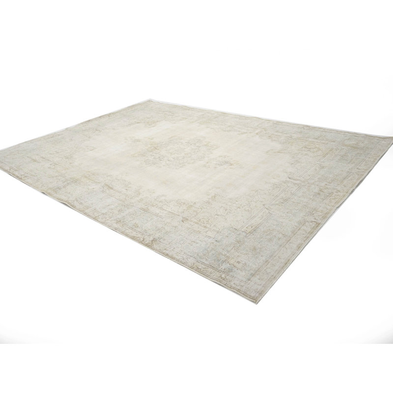 Tapis unique beige de 9 pi 7 po x 12 pi 9 po Dibble