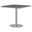 Table carrée bistro moderne tulipe 31,5 pouces avec plateau en faux marbre, facile à assembler, structure en métal robuste-204080000-204080007