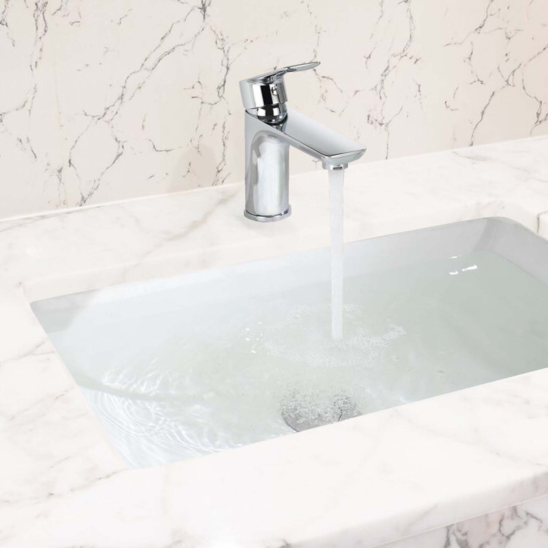 Robinet de lavabo à poignée simple, Chrome
