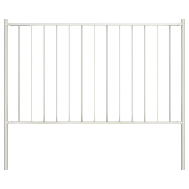 Khine Metal Fence Panels Included, 1.7m W x 1.25m H, White