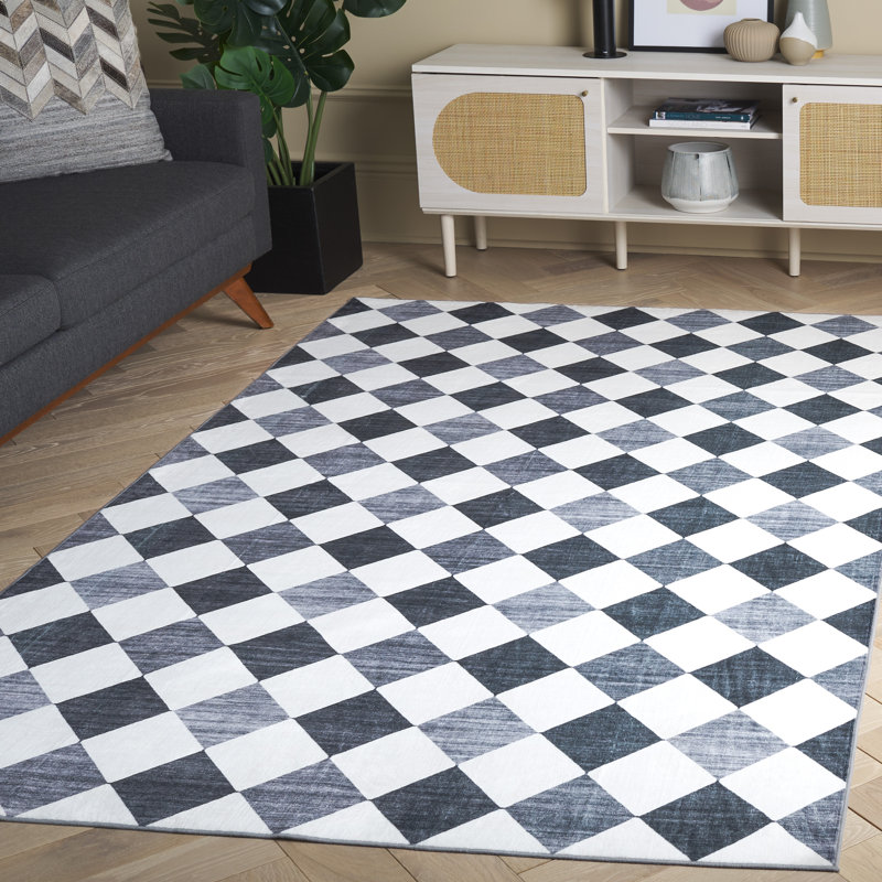 Janitra Clara Performance Machine Washable Geometric Rug, Rectangle 5' x 8'