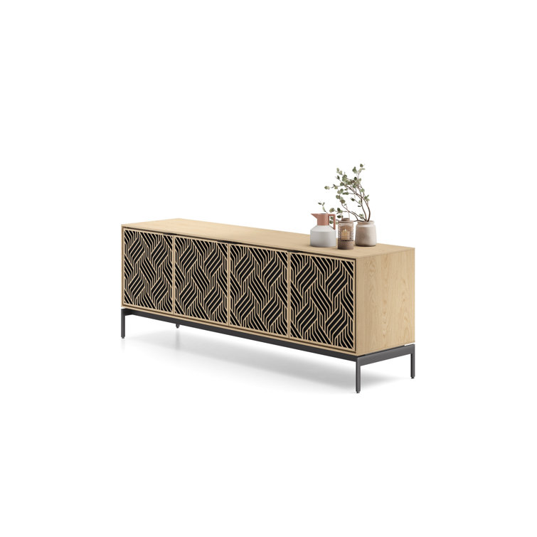Elements - Cabinet with Console Base - Weave Door