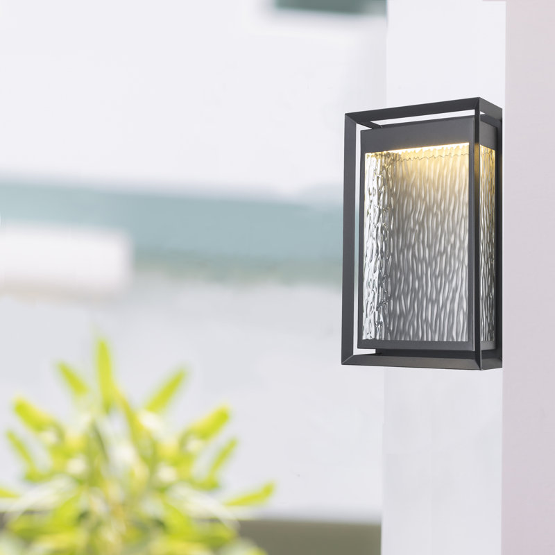 Plafonnier encastré à DEL noir câblé intégré, H 10 po x l 4 po x P 2,5 po, 9 watts