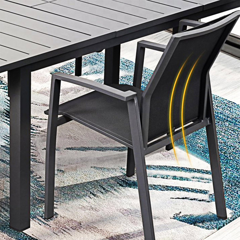 Ensemble de 4 chaises de patio en aluminium