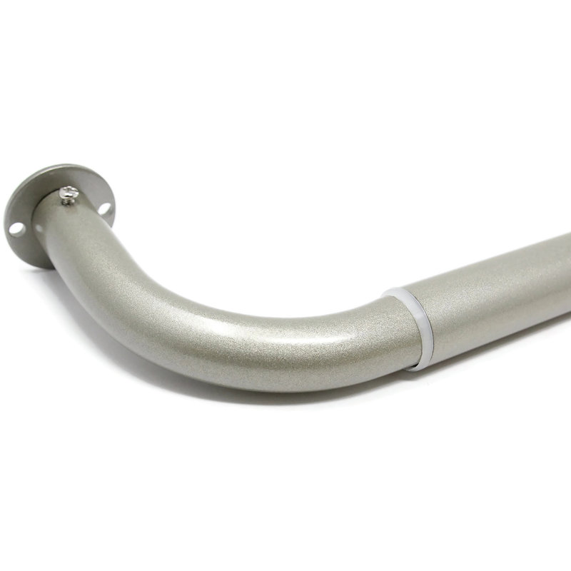 Tringle à rideau simple réglable de 1 po Aariel, 28 po à 48 po, Étain