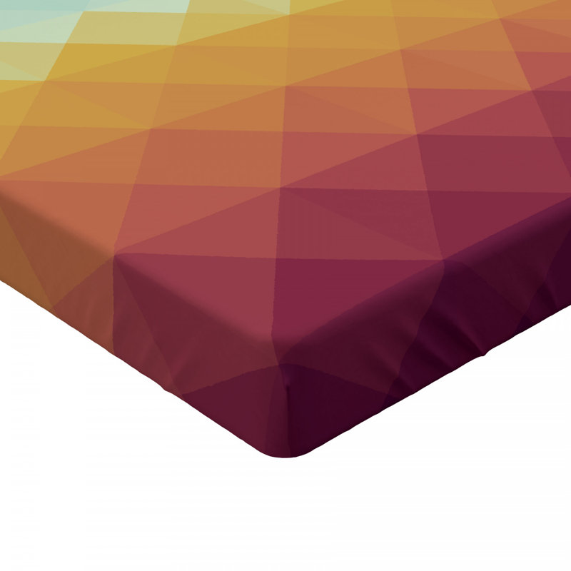 Microfiber Geometric Fitted Sheet, Full Fitted Sheet