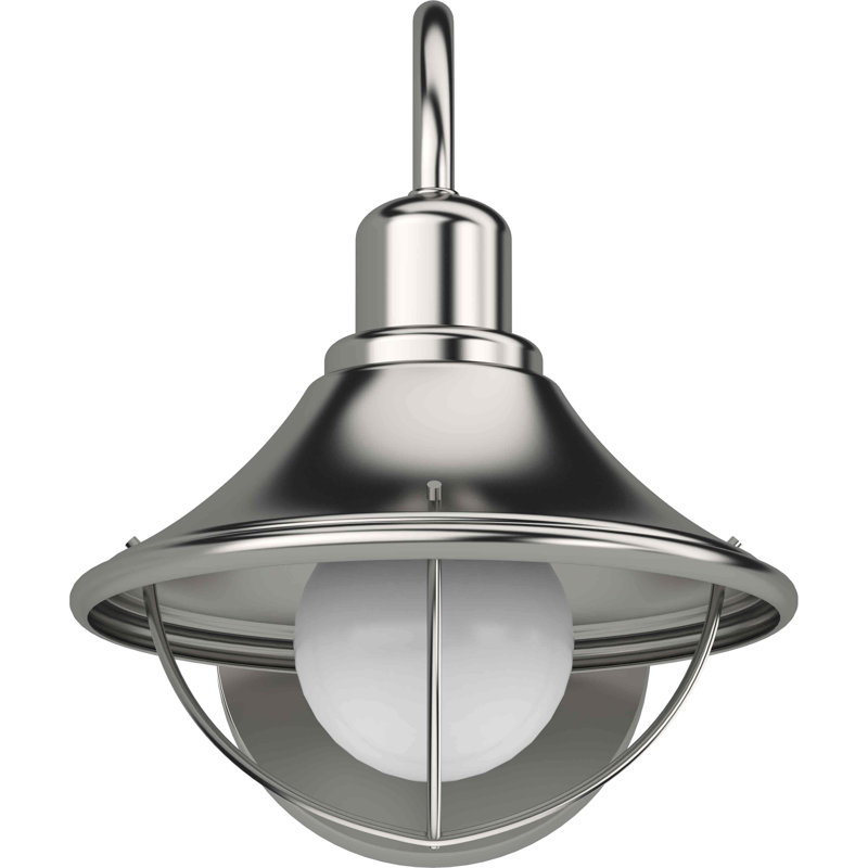 Bol en métal 1 lumière , Nickel brossé