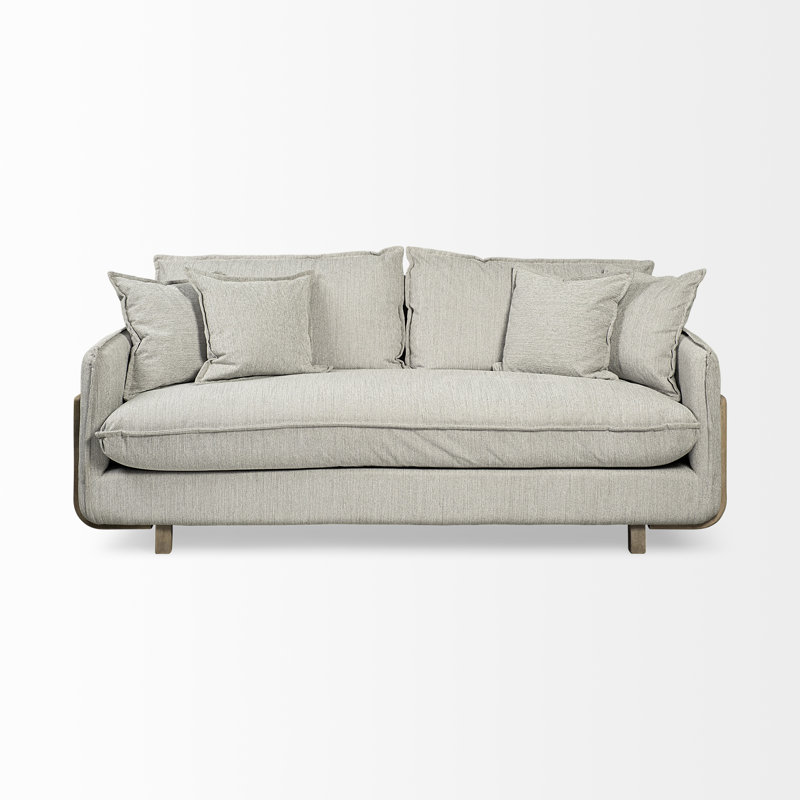 Tatianya Canape pour accoudoirs Tuxedo 84 po, Gris givré