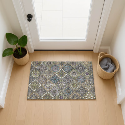 Machine Washable Indoor/Outdoor Layton ACN2256 Panels Rug