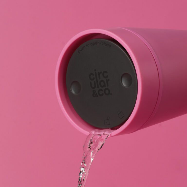 Circular&Co Circular&Co Coffee Cup Made From Bubblegum Recycled Bubblegum Travel Mug, 12oz, Candy Pink
