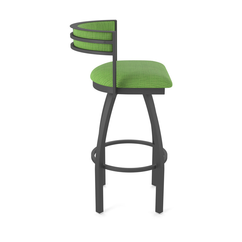 Tabouret Artémis, Tissu - perroquet graphique, Tabouret de bar (siège d'une hauteur de 30 po), Étain
