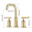 Salle de bain brossée Golden 2, corrosion, preuve de fuite, robinet de lavabo à arche haute avec contrôle précis de la température, installation facile et avec lignes d'alimentation en disques en céramique
