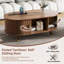 Table basse ovale en bois cannelée-440808257