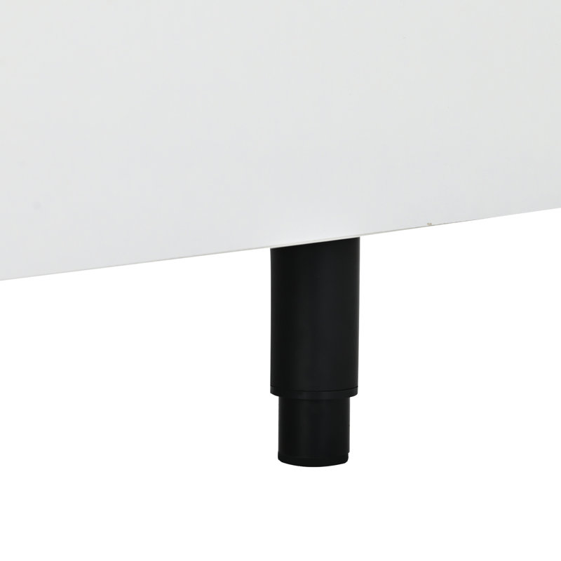 Extendable Tv Stand For 80+ Inch Screens, Modern, 70.1'' - 100'', Black White Finish In Modern Design, Tvs, 100'' Adjustable, And