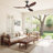 3-Blade Modern Farmhouse Smart LED Ceiling Fan with Dimmable Light in Dark Walnut-638042302-649755465
