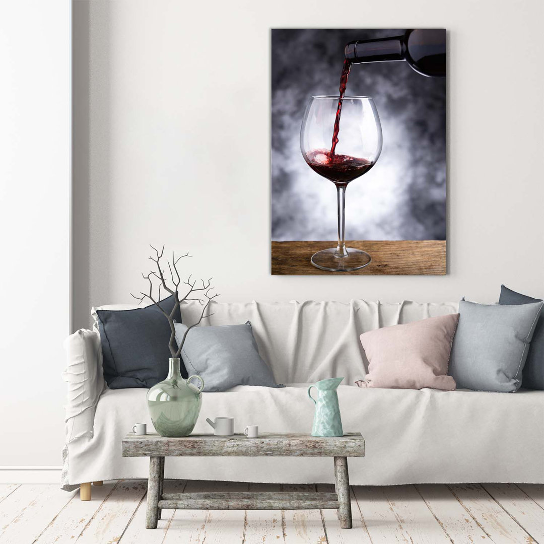 Rotwein - Kunstdrucke auf Leinwand - Wrapped Canvas