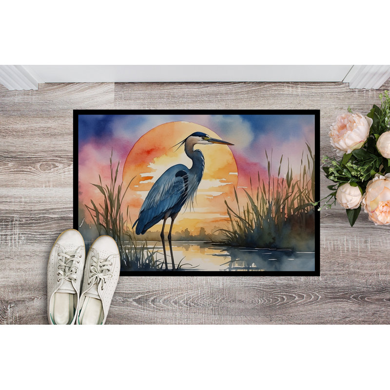 Paillasson Blue Heron, L 24 po x L 36 po