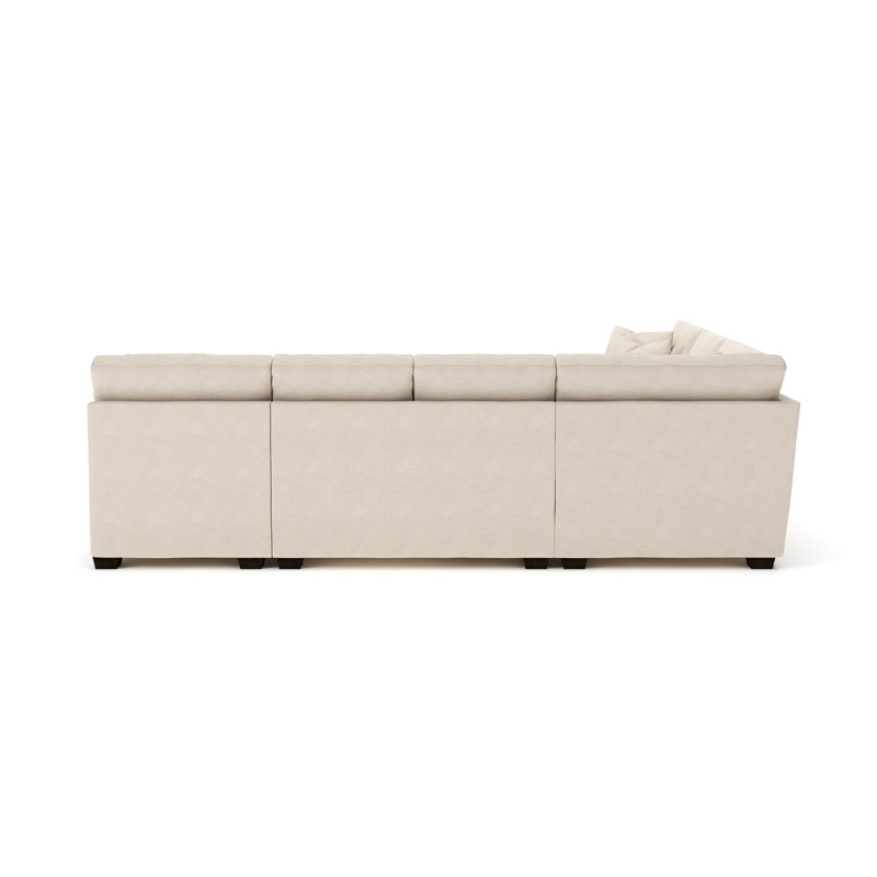 Canapé modulaire de 121 po de largeur Emilio, Vanille Macc, Accoudoir à droite (vu de face)