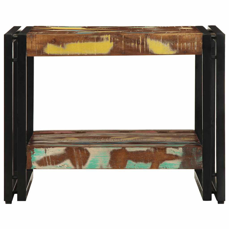 Coffee Table Multicolour 50X50x38 Cm Solid Wood Reclaimed
