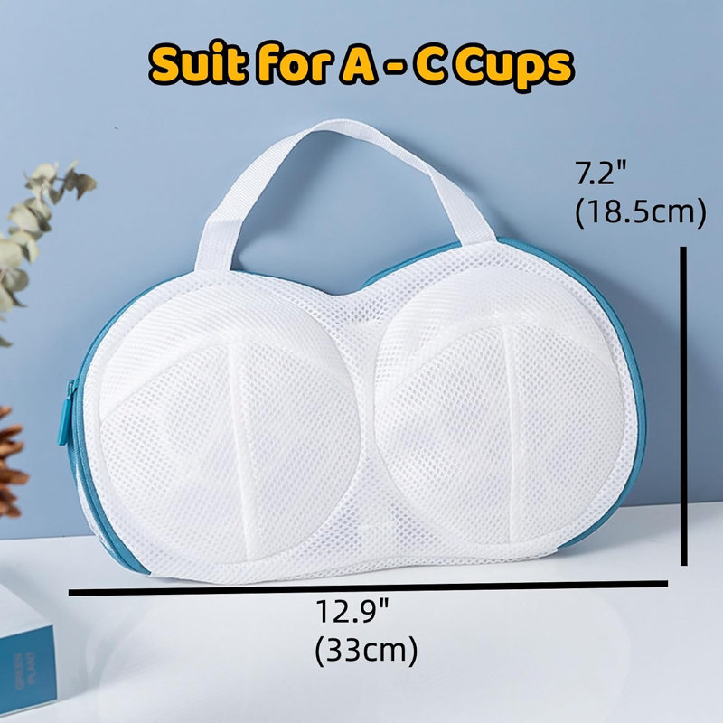 Ensemble de 3 sacs à linge en maille alvéolée pour soutien-gorge, sacs à linge épais, réutilisables et à maille fine pour lingerie délicate et chaussettes.