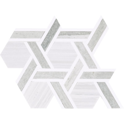 Daltile Fonte Natural Stone Rotating Hexagon Mosaic (10 PC Per Carton) (8.40 SQFT Per Carton)