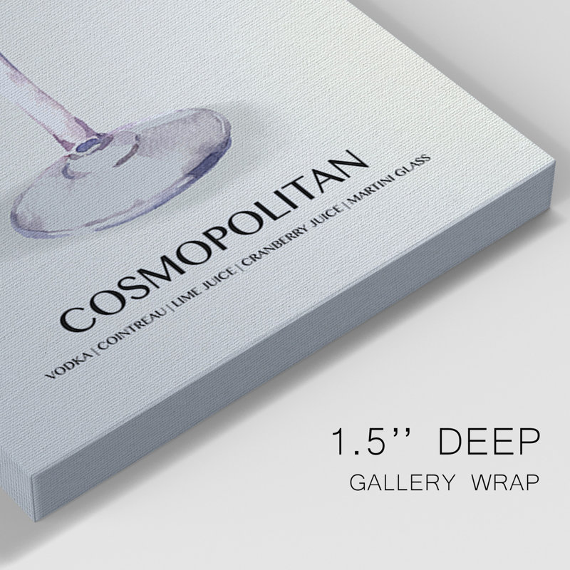 Cosmopolitan - ensemble de 4 peintures sur toile tendue, H 12 po x l 32 po x P 1 po