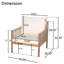 Chaise de patio en osier avec coussin