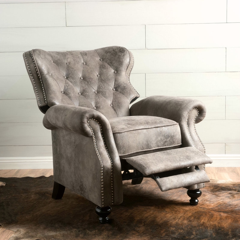 Fauteuil inclinable, Microfibre grise