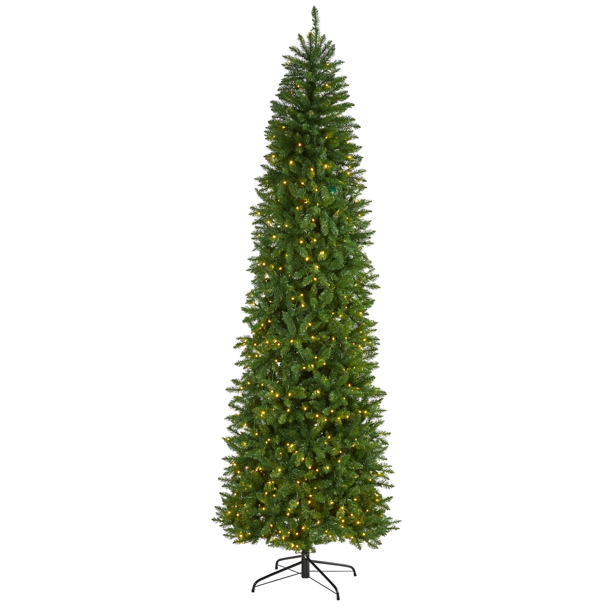 Lighted Artificial Pine Christmas Tree, 9' H