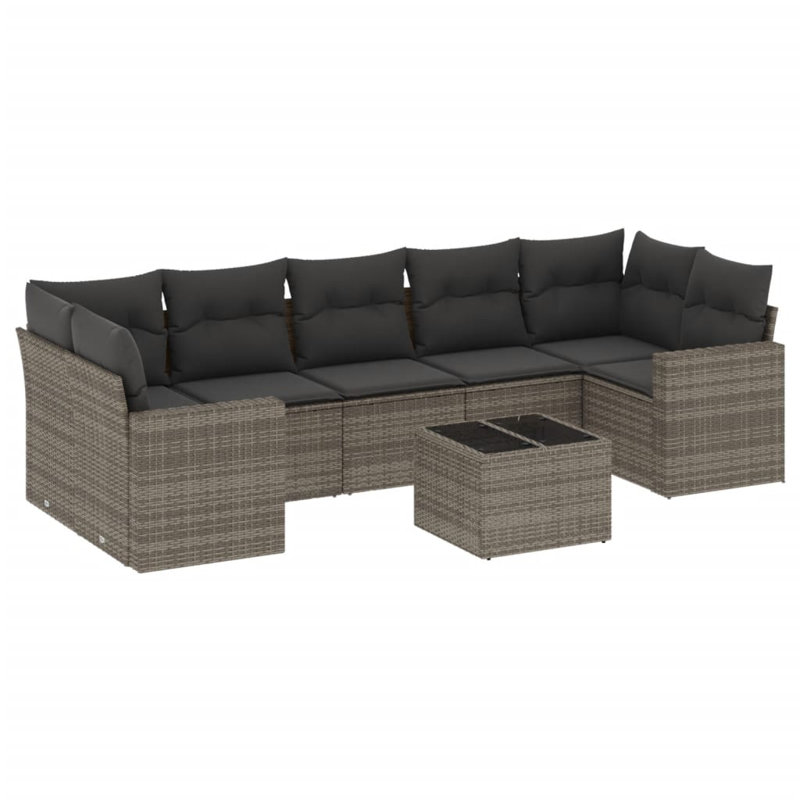 Vidaxl Garden Sofa Set Grey