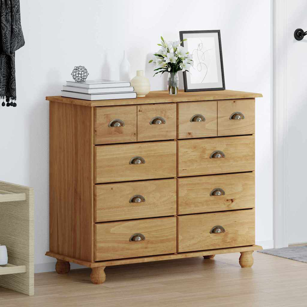 Chest of Drawer with Drawer with Storage ASKIM Solid Pine Wood Bedroom