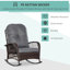Chaise berçante en osier pour l'extérieur Outsunny-1921807131