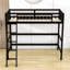 Lit mezzanine simple en bois avec échelle-1444031917