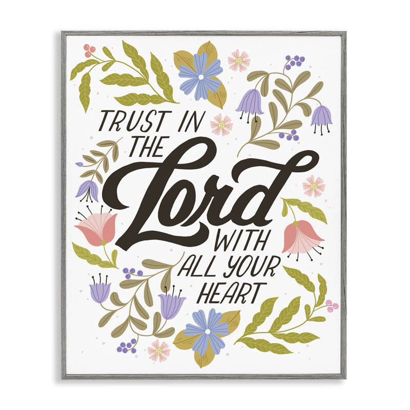 «Trust In The Lord Proverb», art giclée par Muffin Grayson, H 14 po x l 11 po, Estampe numérique Farmhouse