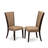 3-Piece Mahogany Finish Rectangular Solid Wood Top with Butterfly Leaf Dining Table Set