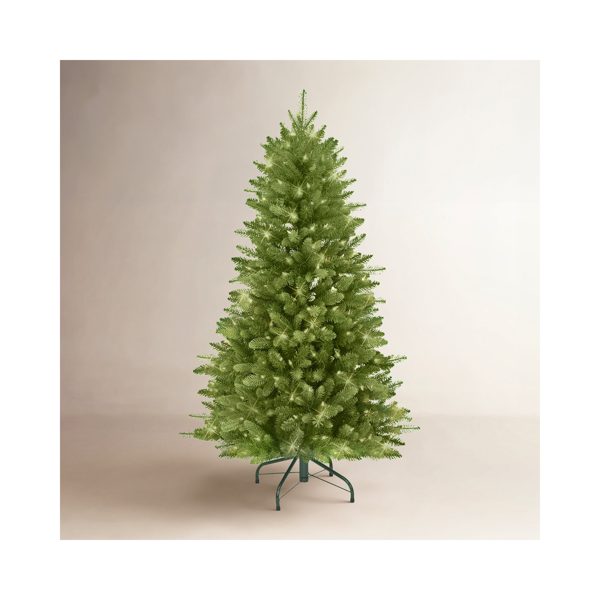 Lighted Artificial Spruce Christmas Tree, 4.5' H