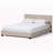 Stanza Upholstered Panel-Stitched Full Size Platform Bed Beige, 33.32'' H X 56.95'' W X 80.27'' L-1418234564
