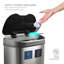 Poubelle et bacs de recyclage de 18,5 gallons à compartiments multiples en acier inoxydable avec capteur de mouvement Nine Stars